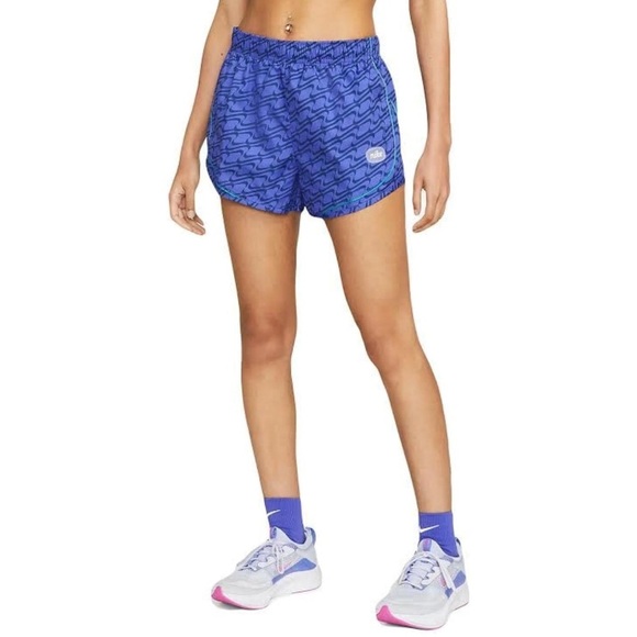 NWOT Nike Dri-Fit Tempo Icon Clash Women’s Running Shorts Blue Size M - Picture 4 of 5